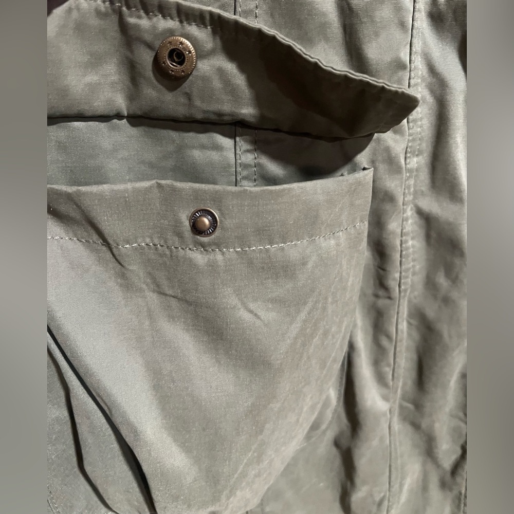 Mossimo Supply Co. longline lightweight jacket, olive/gold hardware, medium - Picture 4 of 14